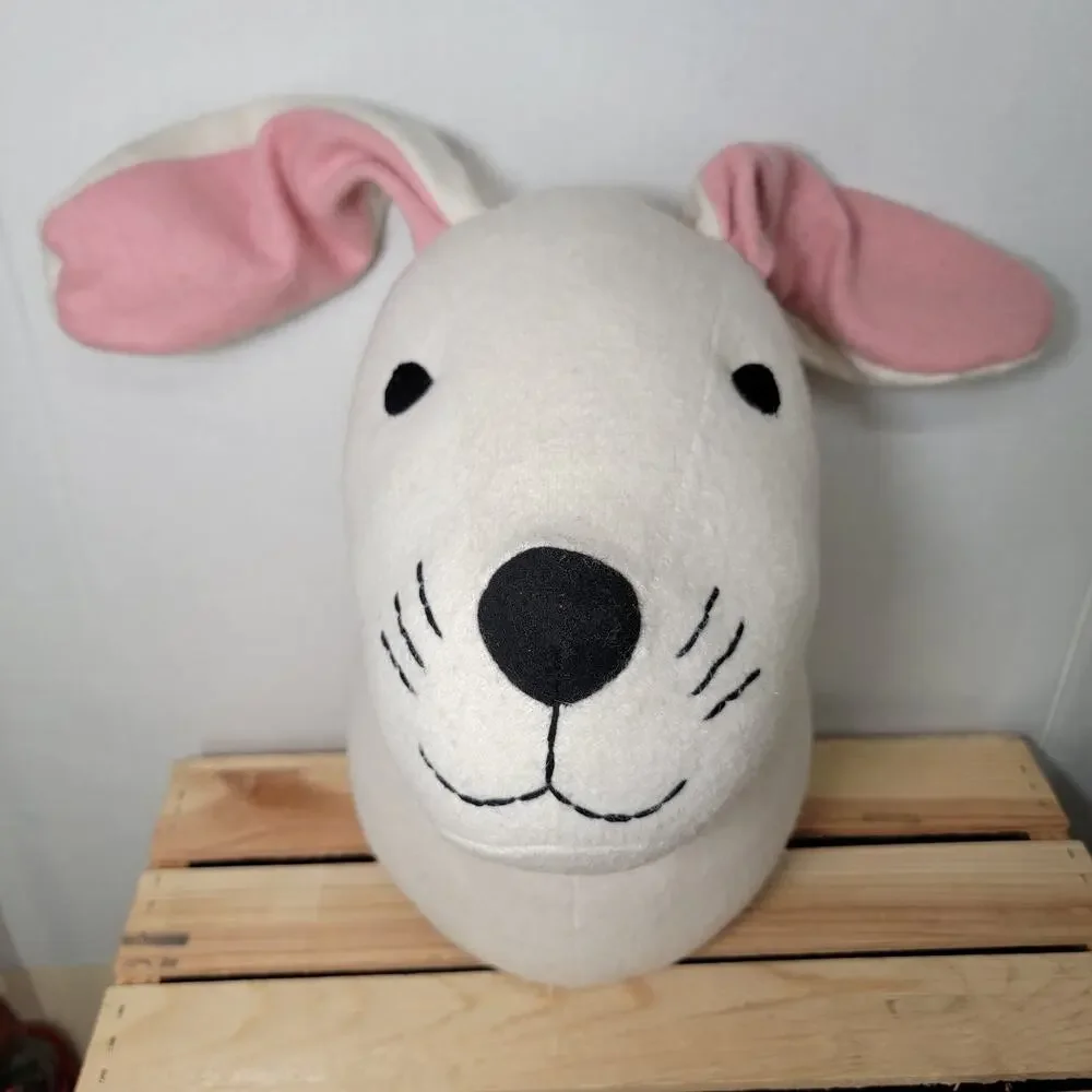 Rabbit Plush Head Wall Hanging Decor